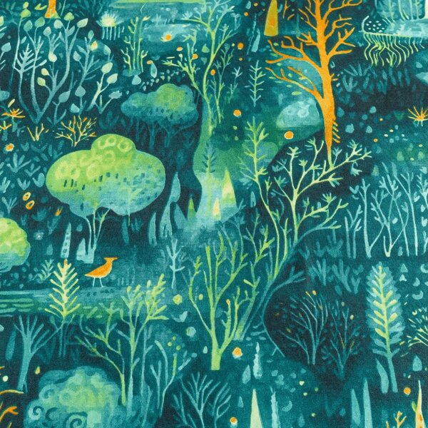 Prześcieradło z mikrofibry 140x240 cm i poszewka na poduszkę 50x70 cm NEON FOREST, kolorowe