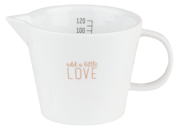 Biały porcelanowy dzbanek na mleko ADD A LITTLE LOVE
