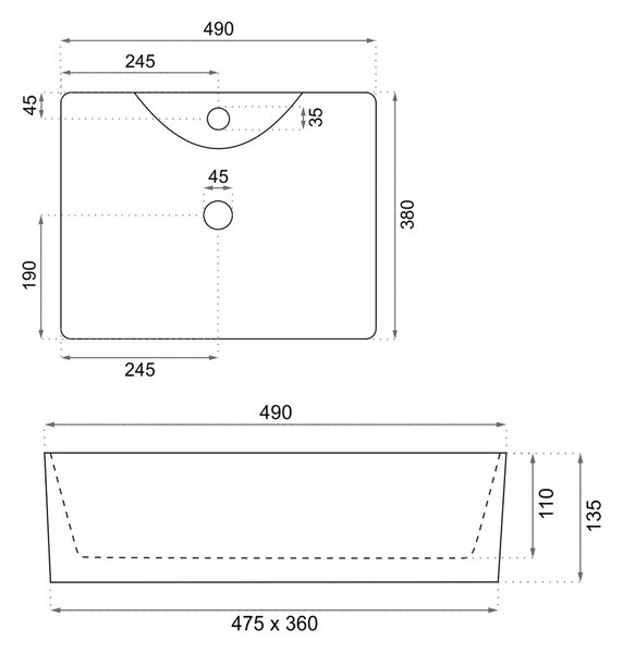 Szafka wisząca 80 cm dąb artisan z umywalką D1-F71