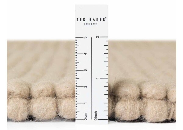 Beżowy wełniany okrągły dywan tkany ręcznie ø 200 cm Richmond Diana – Ted Baker