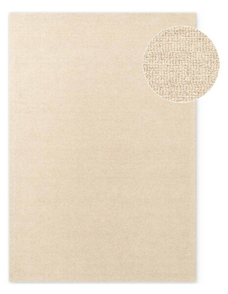 Beżowy wełniany dywan tkany ręcznie 140x200 cm Puristic Knots – Elle Decoration