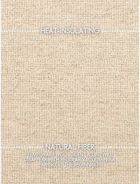 Beżowy wełniany dywan tkany ręcznie 140x200 cm Puristic Knots – Elle Decoration