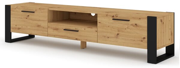 Długi stolik RTV na nóżkach artisan 200 cm | Umeblowana.com