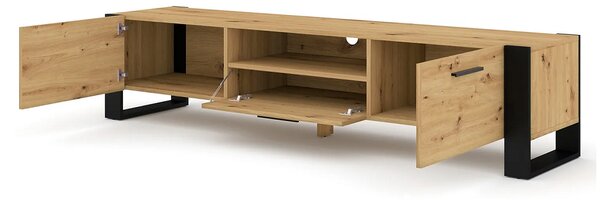 Długi stolik RTV na nóżkach artisan 200 cm | Umeblowana.com