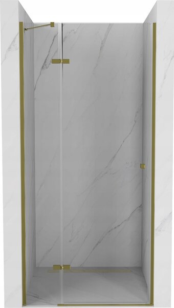 Mexen Roma drzwi prysznicowe uchylne 70 cm, transparent, złote - 854-070-000-50-00