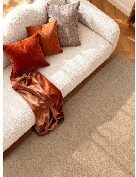 Wełniany dywan tkany ręcznie w naturalnym kolorze 140x200 cm Puristic Knots – Elle Decoration