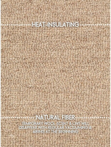 Wełniany dywan tkany ręcznie w naturalnym kolorze 140x200 cm Puristic Knots – Elle Decoration