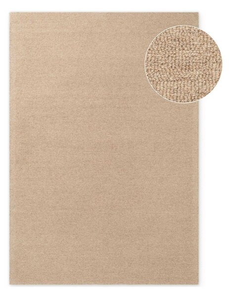 Wełniany dywan tkany ręcznie w naturalnym kolorze 140x200 cm Puristic Knots – Elle Decoration
