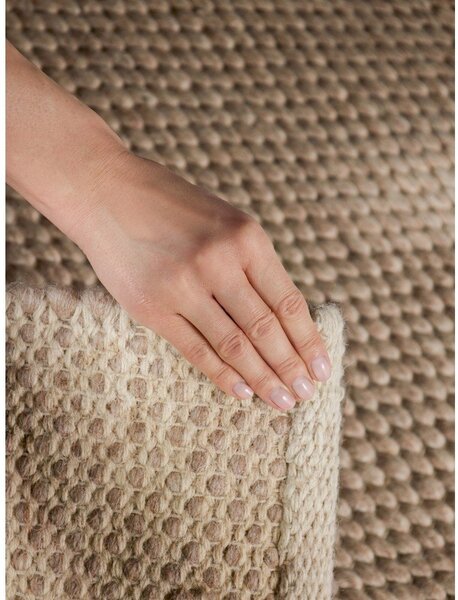 Beżowy wełniany dywan tkany ręcznie 160x230 cm Lyon Beans – Elle Decoration