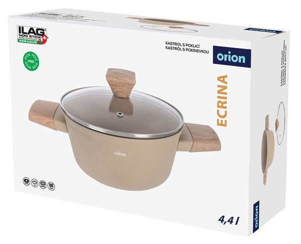 Garnek z pokrywką/z powłoką ceramiczną 4,4 l Ecrina – Orion