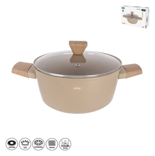 Garnek z pokrywką/z powłoką ceramiczną 4,4 l Ecrina – Orion