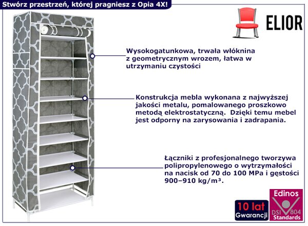 Szafa Tekstylna Z 9 Półkami Z7-W47
