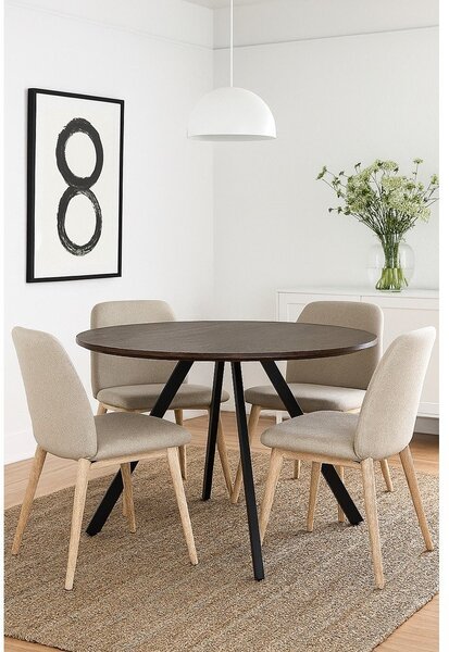 Okrągły stół w dekorze orzecha ø 120 cm Rivo – Bonami Essentials