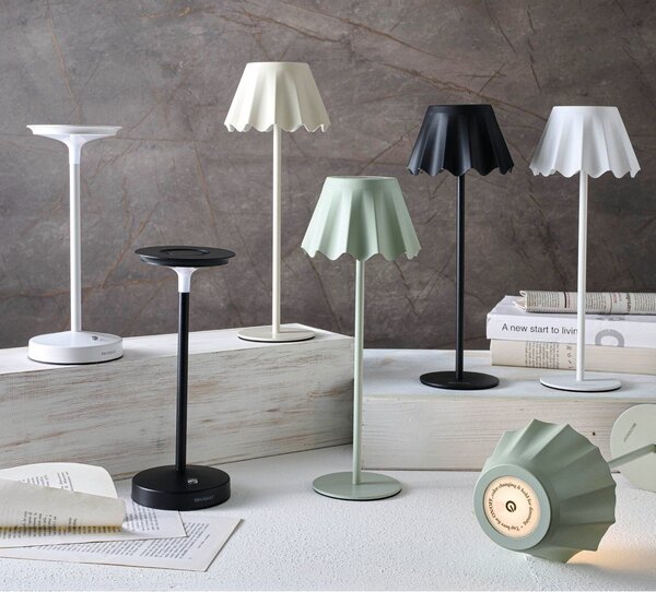 Jasnozielona metalowa lampa stołowa LED ze ściemniaczem (wysokość 36 cm) – Brandani