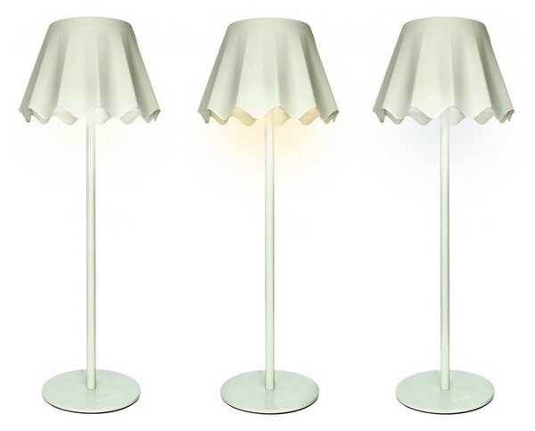 Jasnozielona metalowa lampa stołowa LED ze ściemniaczem (wysokość 36 cm) – Brandani
