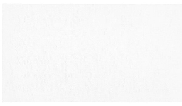 Dywan poliester biały gładki pleciony maszynowo 80 x 150 cm Demre Beliani