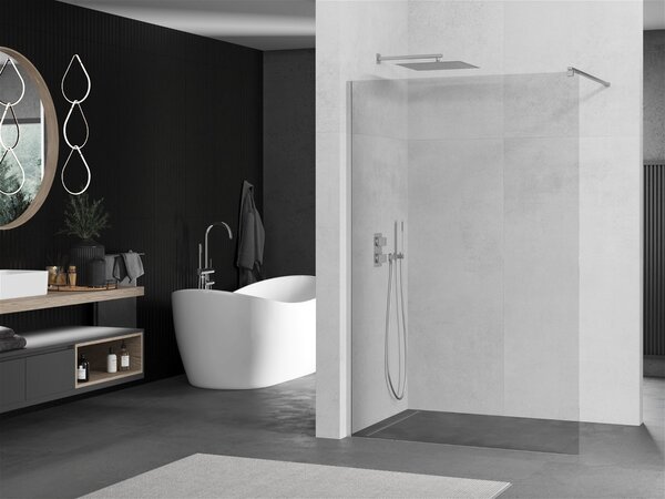 Mexen Kioto ścianka prysznicowa Walk-in 50 x 200 cm, transparent 8 mm, chrom - 800-050-101-01-00