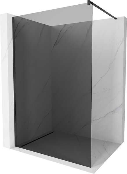 Mexen Kioto ścianka prysznicowa Walk-in 80 x 200 cm, grafit 8 mm, czarna - 800-080-101-70-40