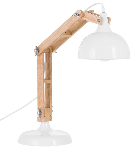 Stylowa lampa biurkowa regulowana z półokrągłym kloszem Beliani