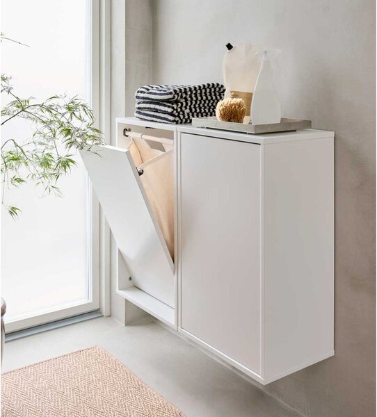 Biały ścienny kosz na pranie Laundry Box – ReCollector