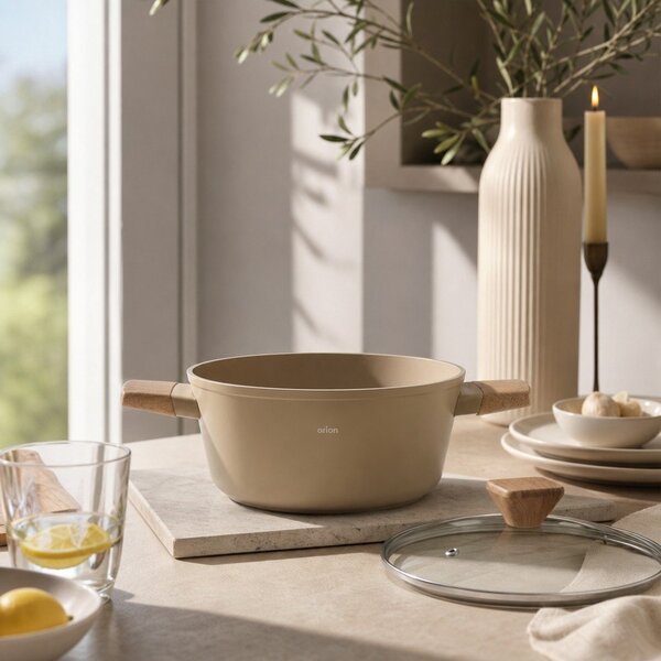 Garnek z pokrywką/z powłoką ceramiczną 6,6 l Ecrina – Orion