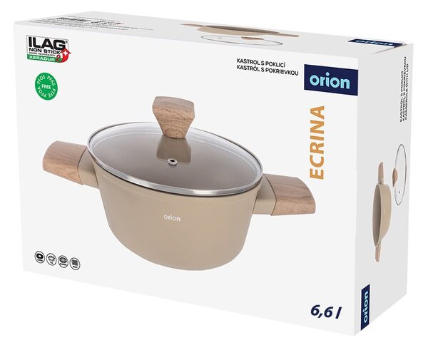 Garnek z pokrywką/z powłoką ceramiczną 6,6 l Ecrina – Orion