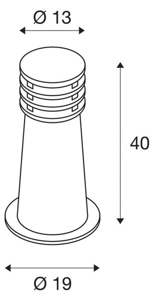 SLV Lampa ogrodowa stojąca Rusty 40, brązowy / rdzawy, metal