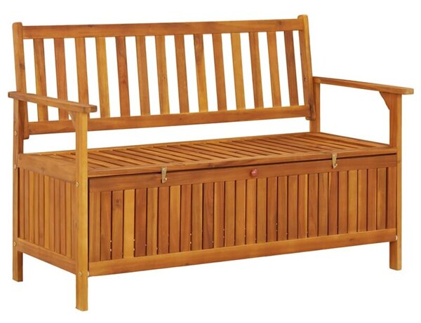 Ławka ogrodowa ze schowkiem, 120 cm, lite drewno akacjowe