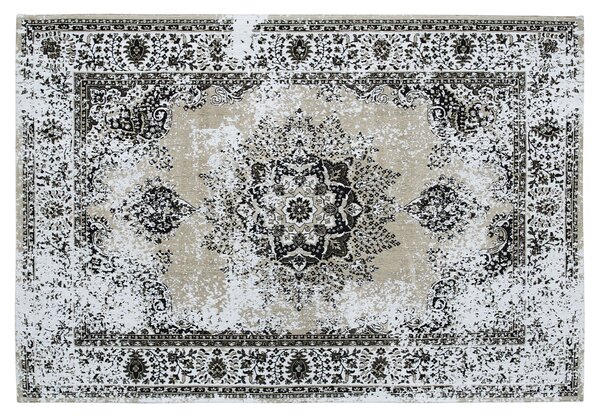 Dywan orientalny do salonu prostokątny 140 x 200 cm bawełna beżowoszary Almus Beliani