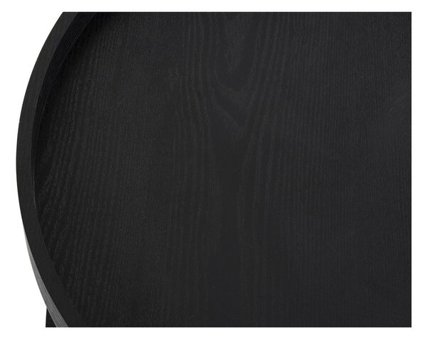 Czarny okrągły stolik w dekorze dębu ø 64 cm Hagen – Bonami Essentials