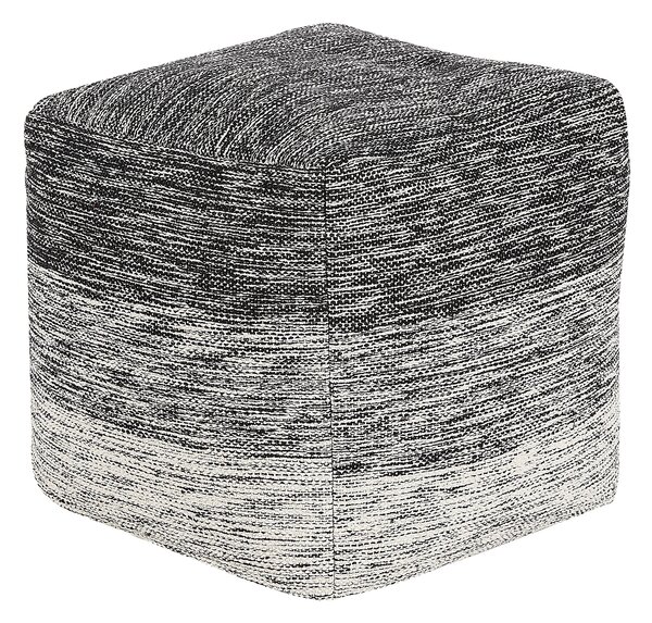 Puf ciemnoszary bawełniany 40 x 40 cm kwadratowy ombre wypełnienie EPS Hirri Beliani