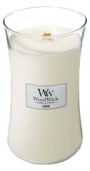 Świeca zapachowa Linen WoodWick duży wazon