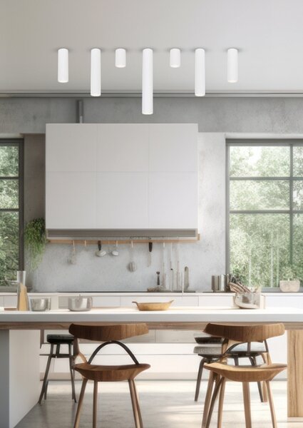 Nowoczesna biała lampa sufitowa - K411 C4-Z77