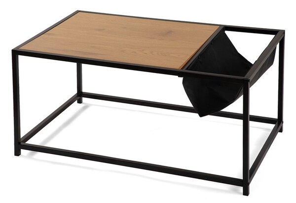 Czarno-naturalny stolik w dekorze dębu 60x99 cm Bayen – Bonami Essentials