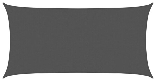 Żagiel przeciwsłoneczny, 160 g/m², czarny, 2x4 m, hdpe