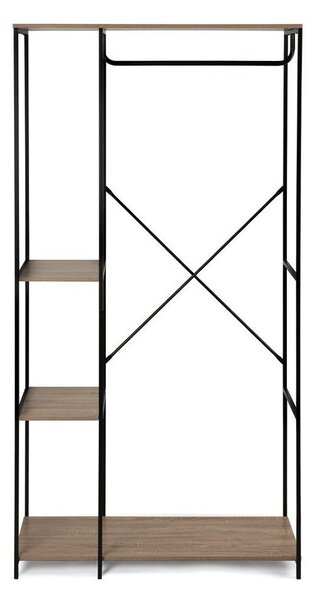 Czarny stalowy zestaw do przedpokoju 90x170x40 cm Aris – Bonami Essentials