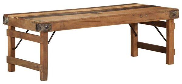 Stolik kawowy brÄ zowy 110 x 55 x 40 cm lite drewno recyklingowe