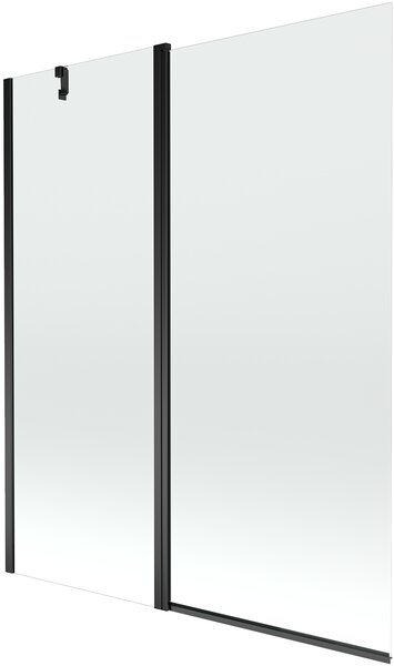 Mexen Flip parawan nawannowy 1-skrzydłowy 140 x 150 cm, transparent, czarny - 894-140-101-70-00
