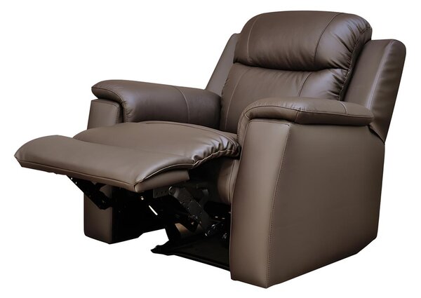 Skórzany fotel z funkcją relax EVASION - brązowy