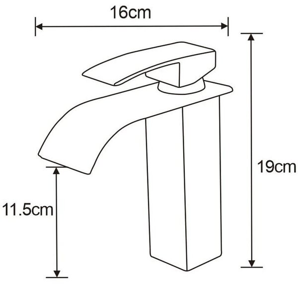 Mexen Aries bateria umywalkowa, złoty - 744800-50