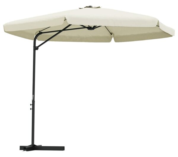 Parasol ogrodowy na stalowym słupku, 300 cm, piaskowy