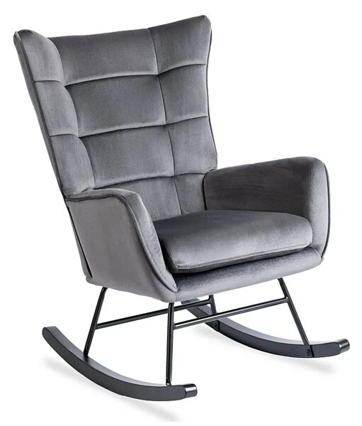 Szary nowoczesny fotel bujany L3-E83