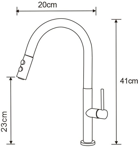 Mexen Ava bateria kuchenna, czarna - 672800-70