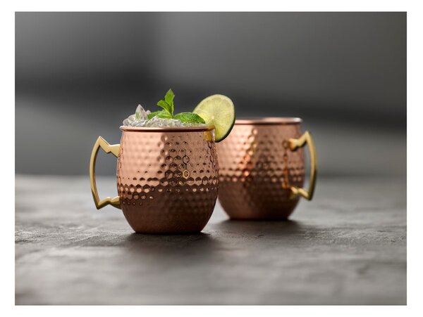 Stalowe kubki w kolorze miedzi zestaw 2 szt. 400 ml Moscow Mule – Lyngby Glas