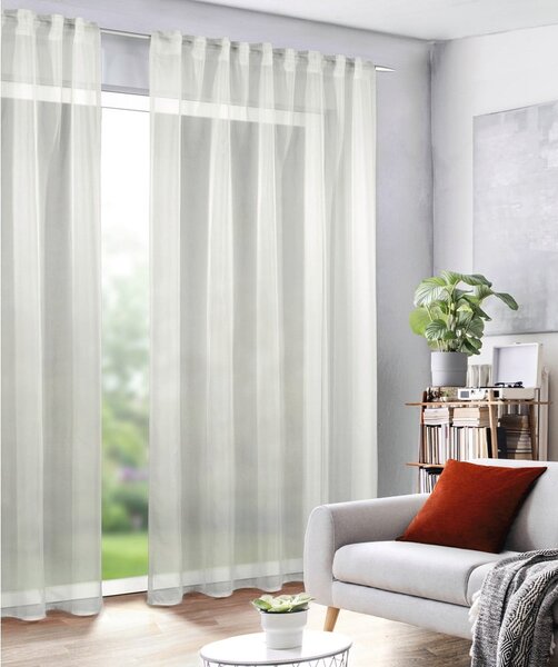 Firanka z woalu w naturalnym kolorze 135x245 cm Uni – Sehlbach