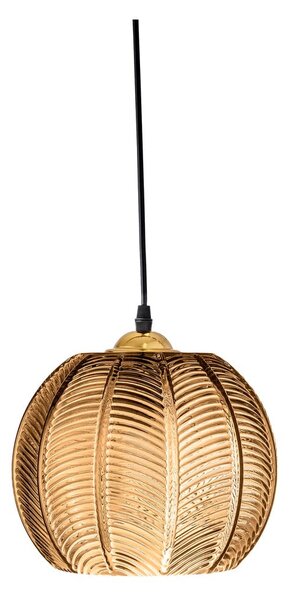 Lampa wisząca w bursztynowym kolorze ze szklanym kloszem ø 22 cm Adar – Bloomingville