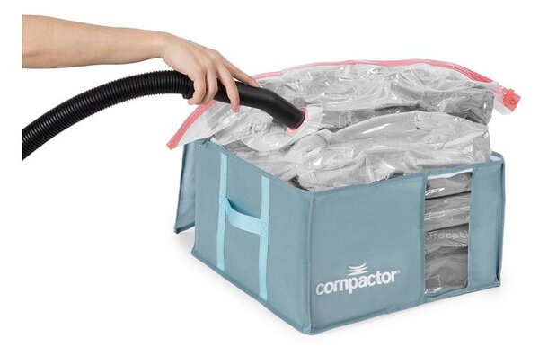 Plastikowy pojemnik próżniowy do przechowywania ubrań 42x40x25 cm Blue Edition – Compactor