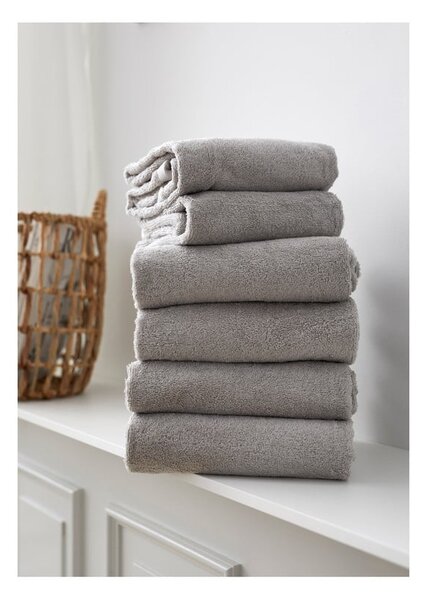 Jasnoszary bawełniany ręcznik frotte 30x30 cm Comfort – Södahl