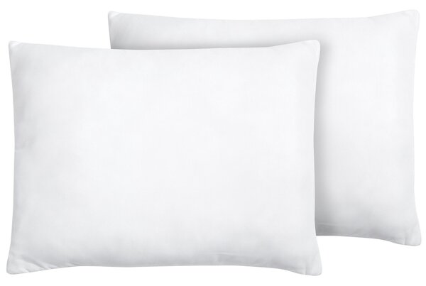 Zestaw 2 poduszek sypialnianych syntetycznych biały 50 x 60 cm prostokątny Errigal Beliani