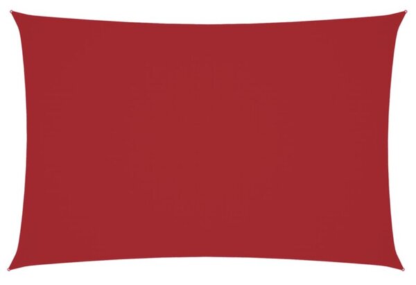 Prostokątny żagiel ogrodowy, tkanina oxford, 2x4 m, czerwony
